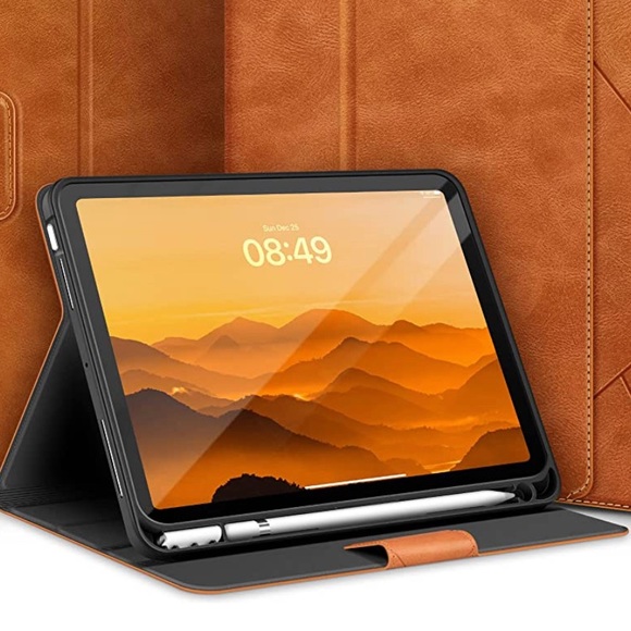 NEW in Box Vegan Leather Case iPad 10th Gen 2022 10.9'' Pencil Holder/Pocket - Picture 1 of 6
